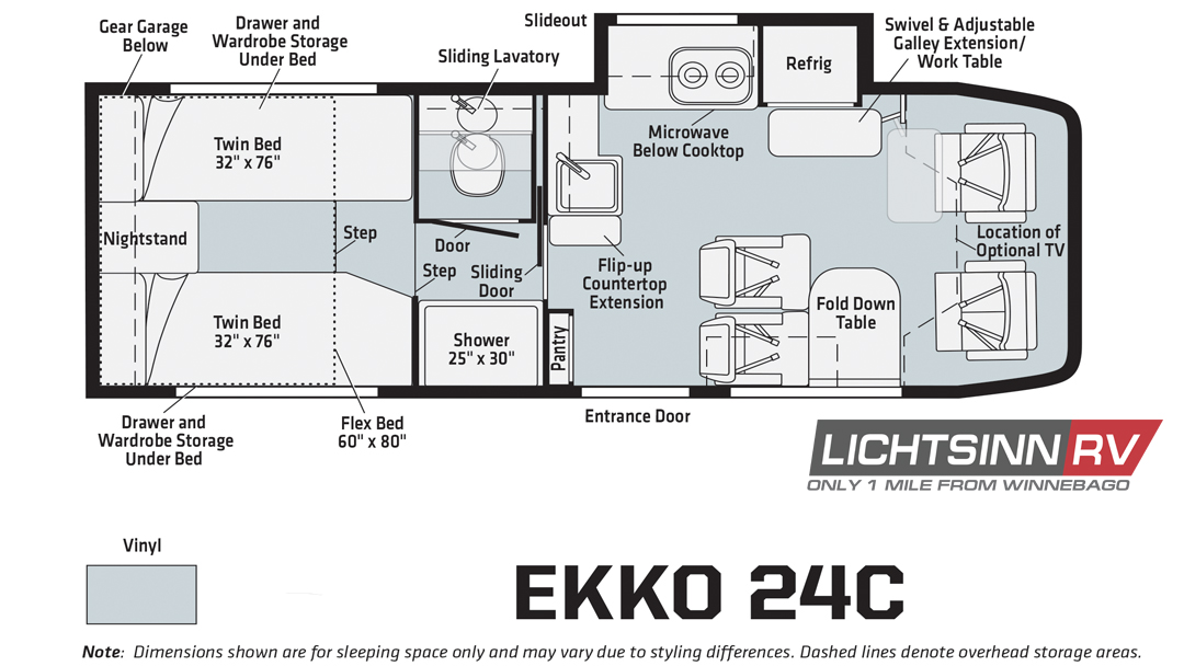 Winnebago Ekko 24c Floor Plan