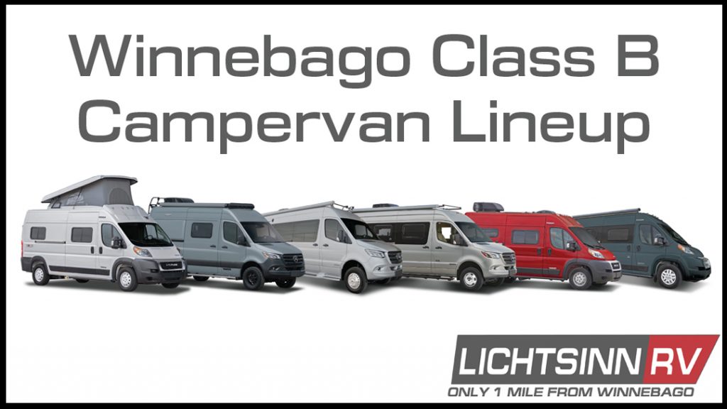 Winnebago Class B CamperVan Lineup