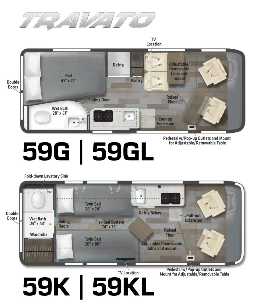 Winnebago Travato Floor Plans